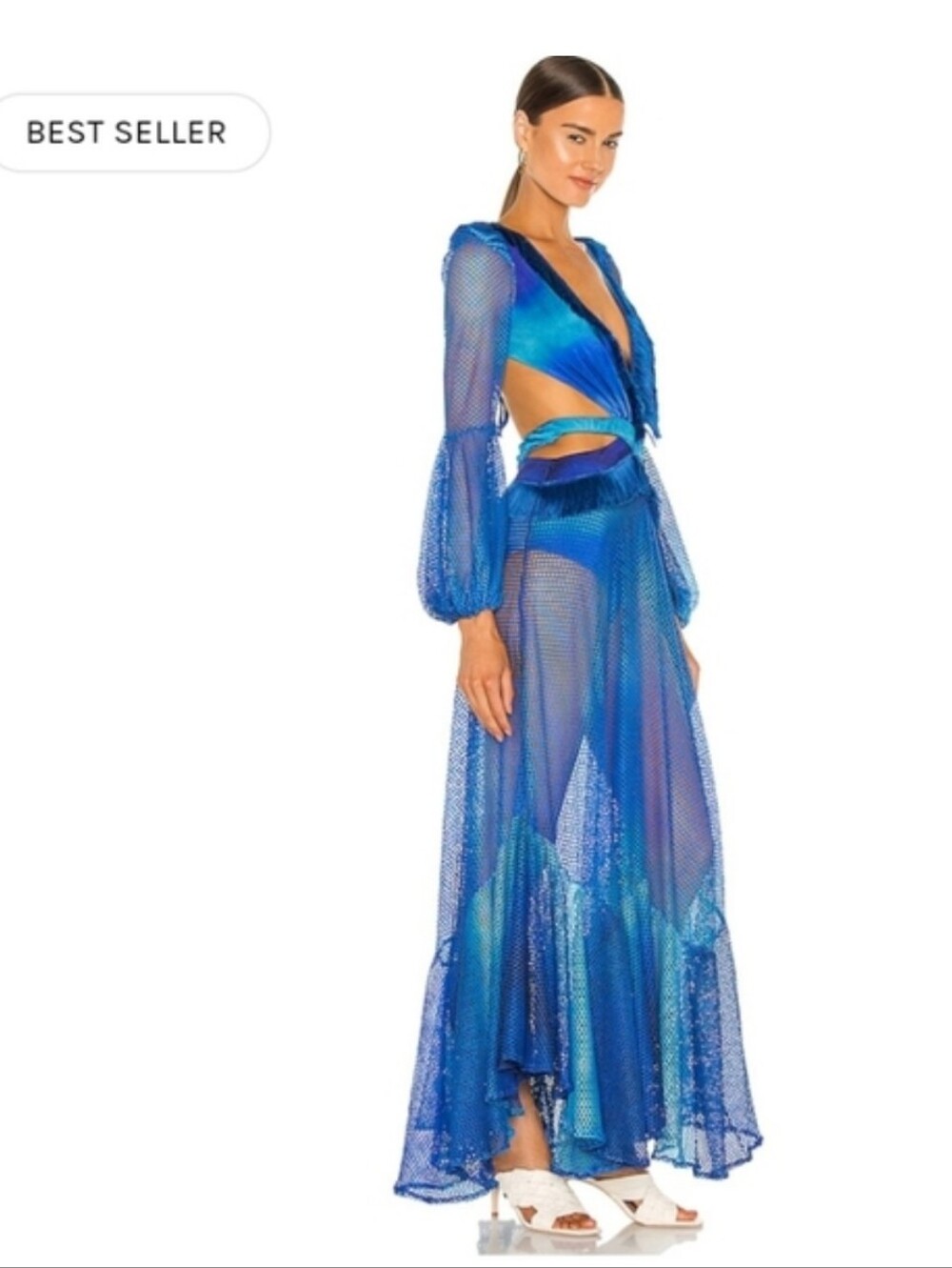 Ombre netted Beach Dress